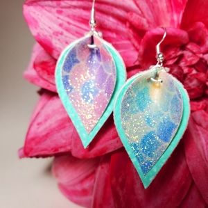 3/$15 Faux Leather Earrings